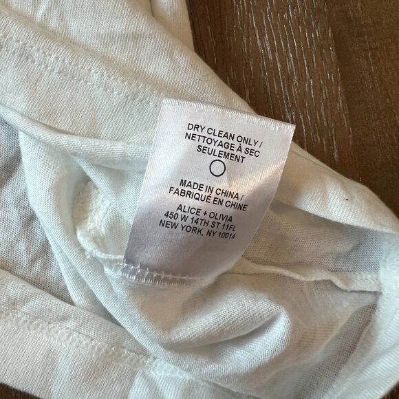 Alice + Olivia - White Shoulder Pad Cropped Muscle Sleeve Tank - Size L - Picture 5 of 7